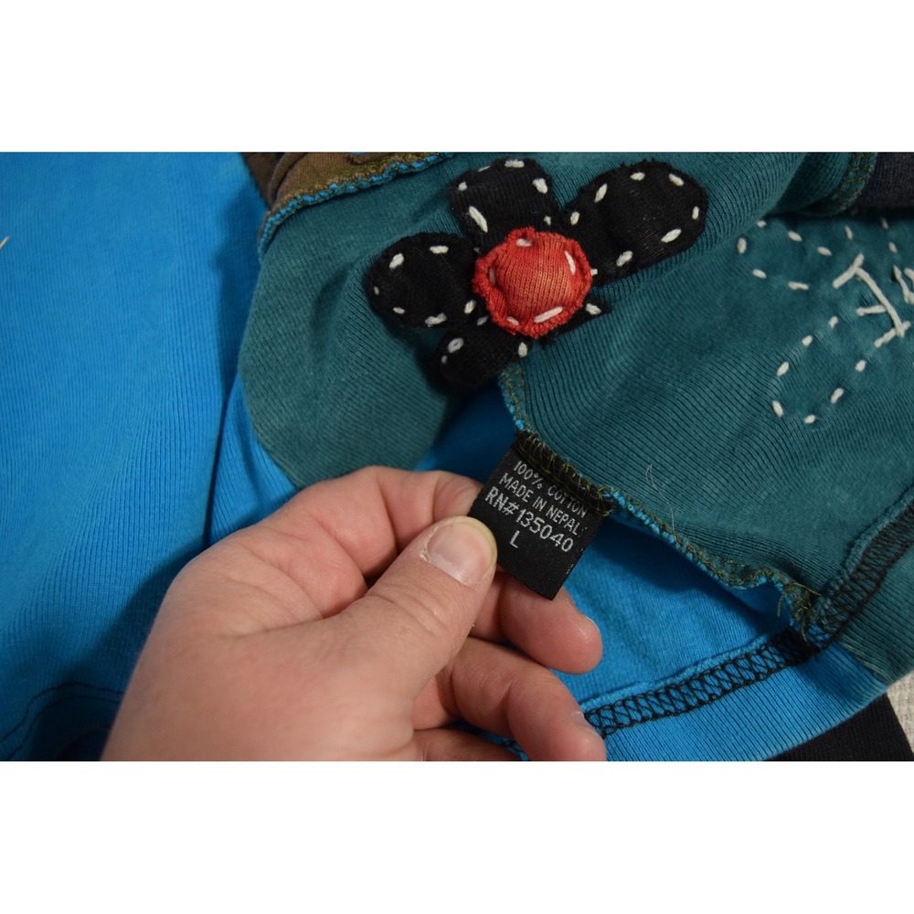 Rising International Patchwork Boho Tank Top Medi… - image 4